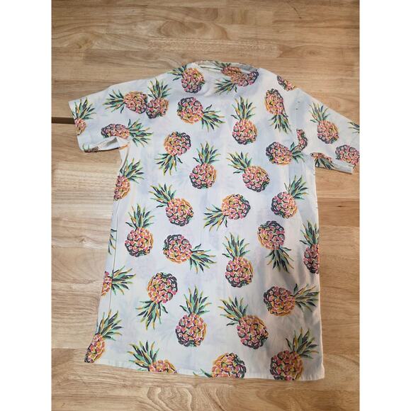 Rip Curl Pineapple Hawaiian Collared Button Up Short Sleeve Boy Small - Picture 7 of 7